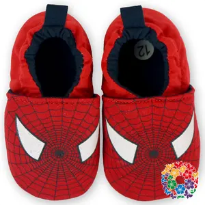 2019 Newest Cute Baby Boys And Girls Red Walking Shoes Funny Spider-Man Pattern Baby Shoes Wholesale Toddler Cotton Crib Shoes