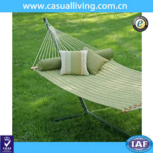 <span class=keywords><strong>Hamac</strong></span> <span class=keywords><strong>double</strong></span> matelassé pour 2 personnes <span class=keywords><strong>avec</strong></span> cadre en <span class=keywords><strong>bois</strong></span>/<span class=keywords><strong>support</strong></span> en <span class=keywords><strong>bois</strong></span>/<span class=keywords><strong>support</strong></span> en <span class=keywords><strong>bois</strong></span>, barres d'écartement et oreiller - Product Image 5