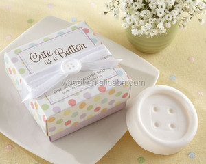 China Factory Party Baby Shower Favors Birthday Gift Promotion Return Cute As a Button <strong>Scented</strong> <strong>Soap</strong> - Product Image 1