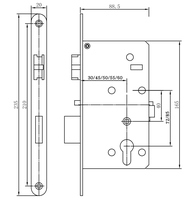 Serrure de porte intelligente pour hôtel YGS, nouvelle conception, carte IC sans clé, acier inoxydable 304, mortaise EURO, avec garantie de 3 ans