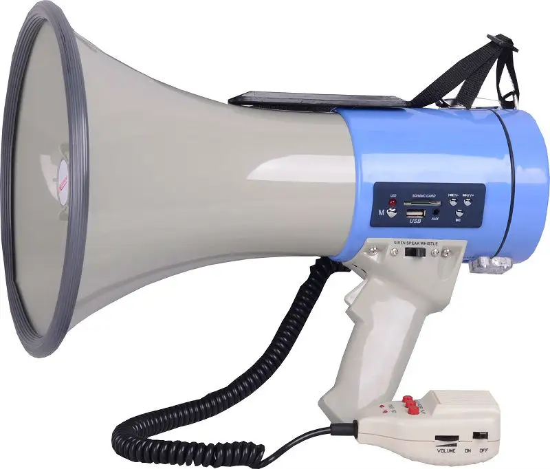 Hy3007mb megafone multifuncional, megafone multifuncional com música