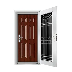 Venta al por mayor de hierro puerta de la Puerta de los precios de acero inoxidable de alta calidad diseño de puerta a prueba de viento parrilla de hierro puerta diseños - Product Image 1