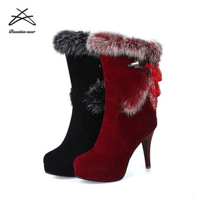 Stivali <span class=keywords><strong>da</strong></span> <span class=keywords><strong>neve</strong></span> <span class=keywords><strong>da</strong></span> donna in pelle scamosciata di lana <span class=keywords><strong>da</strong></span> donna all'ingrosso - Product Image 1