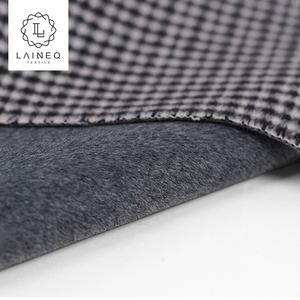 Nueva houndstooth celosía lana de Cachemira mezclado tela <span class=keywords><strong>doble</strong></span> <span class=keywords><strong>cara</strong></span> para abrigos - Product Image 5