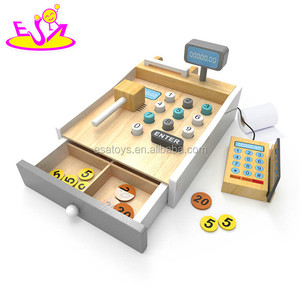 Jouets éducatifs multifonctions <span class=keywords><strong>en</strong></span> <span class=keywords><strong>bois</strong></span>, jouets pour faire semblant de jouer, <span class=keywords><strong>caisse</strong></span> <span class=keywords><strong>enregistreuse</strong></span> pour enfants W10A066 - Product Image 1