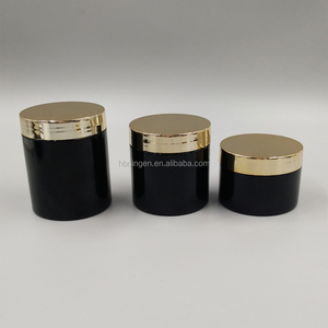 空 4 盎司黑色宽口塑料化妆品膏霜罐/塑料护肤霜容器 - Product Image 5
