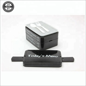 Fiambrera de menú de hoy de 2 capas, caja Bento de plástico para microondas - Product Image 5