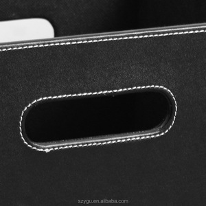 Hot Bán Tùy Chỉnh Văn Phòng Khách Sạn Da Sang Trọng Thùng Rác Giỏ Bin Thùng Rác Có Thể Màu Đen Thùng Rác Bin Chất Thải Thùng - Product Image 5