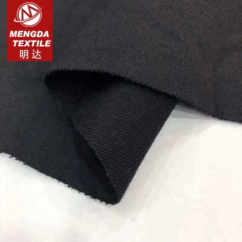 Tissu denim en coton polyester, 350g, dos noir, spandex, pour islamique