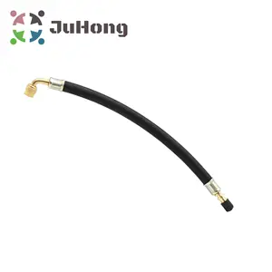 11" Rubber Valve Extension 90 Degree Bent End Tire Inflation Tools Brass Stem Brass Valve Core for Car Motorcycle Bike