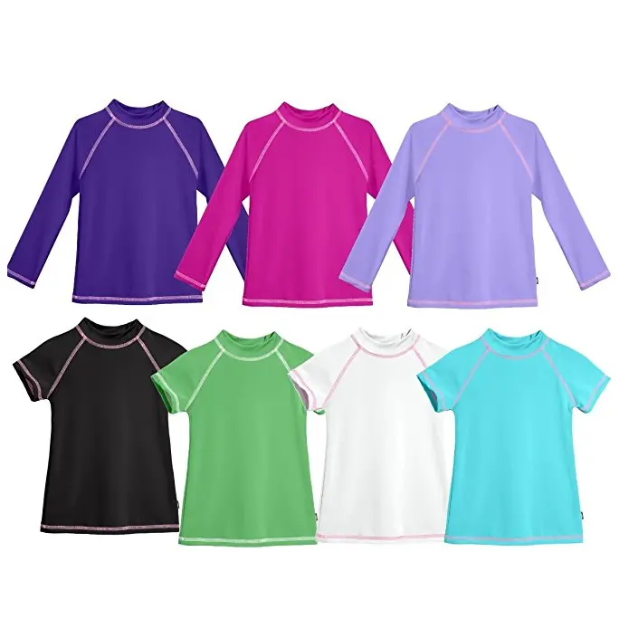 Jongens & Meisjes Upf 50 + Korte Mouw Rash Guard Jeugd Surf Kids Swim Top Lange Mouwen