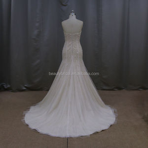 Prix de gros dos nu sexy robe de mariée sirène - Product Image 3