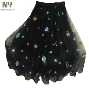 Tissu de tulle à paillettes en maille brodée personnalisée sans minimum pour <span class=keywords><strong>robe</strong></span> d'été - Product Image 6