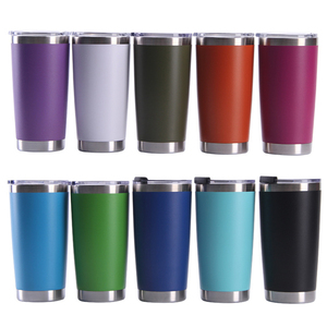 แก้วน้ำเก็บอุณหภูมิสุญญากาศผนังสองชั้นขนาด20ออนซ์แก้วเคลือบผง - Product Image 1