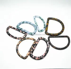 High Quality Acetate D Ring Handles Vintage Style Bag Handles in Plastic Brass and Alloy-Wholesale for Handbags and Belts