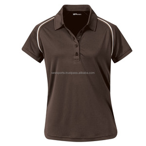 Chemise pour femme à double passepoil, style sport, séchage rapide, en tissu polyester tissé Dobby, cousue à la main, Sports WPS-2261 - Product Image 4