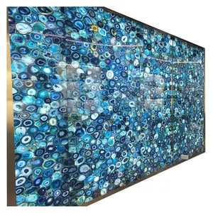 أفضل الأسعار شفافة الأحجار شبه الكريمة بالجملة الأزرق العقيق الرخام في الصين - Product Image 1