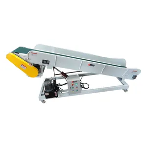Large conveying capacity portable belt conveyor, conveyor belting for small package material