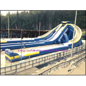 Latest Design Giant 3 Lanes Durable Inflatable Water Slide triple slide