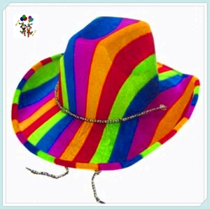 레인보우 색상 카니발 파티 의상 재미 카우보이 모자 HPC-1469 - Product Image 2