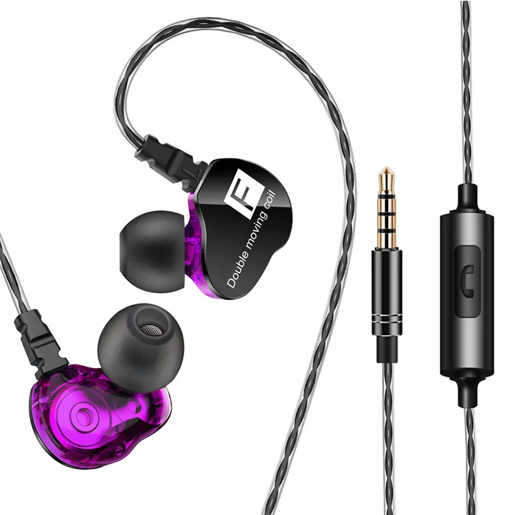 KZ CK9 4DD Driver Noise Cancel HIFI Wired Earphone With Mic Headphone