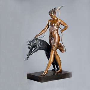 Statua in Resina di Donna Nuda con Cane, Vendita Calda - Product Image 4