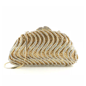 Braut Hochzeit Kristall Strass Abend <span class=keywords><strong>Clutch</strong></span> Taschen goldene Geldbörse OC3691 - Product Image 1