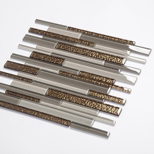 Soulscxrafts Dorato di Modo Striscia di <span class=keywords><strong>Vetro</strong></span> <span class=keywords><strong>Mosaico</strong></span> per Backsplash - Product Image 3