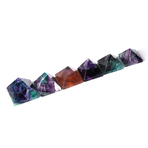<span class=keywords><strong>Pyramide</strong></span> en cristal de fluorite arc-en-ciel naturelle en gros pour presse-papiers - Product Image 6