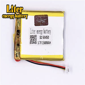 Connector 1,0-<span class=keywords><strong>3</strong></span> p lithium polymer batteries 504050 <span class=keywords><strong>3</strong></span>,7 V 1500 mAh Li-polymer battery LiPo battery with wire lead - Product Image 2