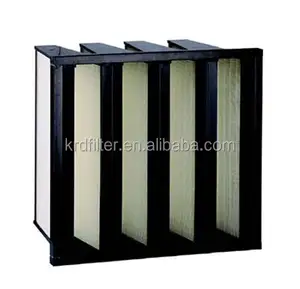 mini pleated box type filter v-bank hepa filter industrial air filter