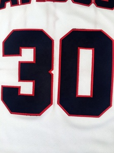 Người đàn ông của tùy chỉnh Stephen cà ri #30 Retro Jersey Davidson trắng màu đỏ thả vận chuyển Breathable & Cộng với kích thước in thiết kế - Product Image 5