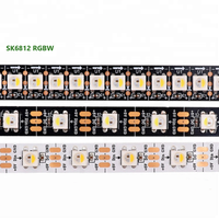 Bande LED adressable RGBW SK6812 avec télécommande pour éclairage de jardin, blanc chaud 3000K, 5M de longueur, noir, certifié EMC IP65