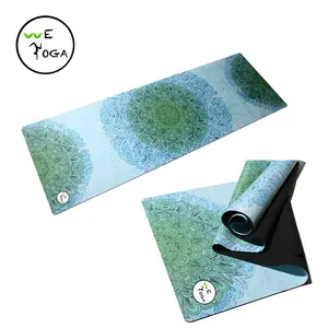 Yoga new material suede extra large rubber exercise mat printed 2024