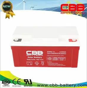 Wholesales factory price 65ah 12V PV system Deep cycle gel battery