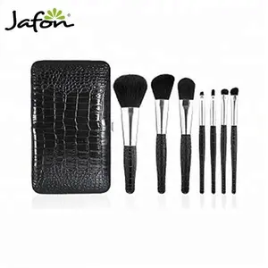 Black Crocodile Leather Makeup Brush Set For Cosmetic Beauty Makeup