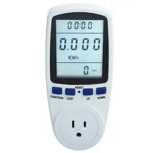 Monitor listrik colokan Meter DAYA energi rumah Watt Volt amp KWH penganalisis konsumsi dengan tampilan LCD Digital
