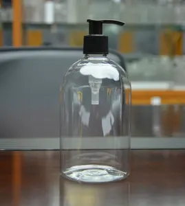 500ml PET 소재 액체 비누 용기 소독제 로션 펌프가있는 플라스틱 병