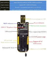 Clip de prueba SOIC8 SOP8 para adaptador EEPROM 93CXX / 25CXX / 24CXX + CH341A 24 25 Series EEPROM Flash BIOS Módulo de programador USB