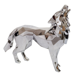 Đạo Cụ Trang Trí Bạc <span class=keywords><strong>Red</strong></span> <span class=keywords><strong>Wolf</strong></span> Kích Thước Cuộc Sống Điêu Khắc - Product Image 2