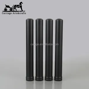 Tabung cerutu Aluminium hitam Matt kosong tabung paket cerutu 23MM