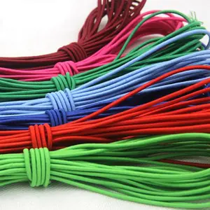 Цветной Круглый Полиэфирный эластичный шнур 1 мм 1,5 мм 2 мм 3 мм Плетеный эластичный шнур