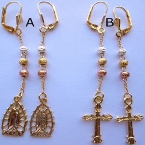 Pendientes colgantes clásicos de aleación de cobre y oro para mujer, para boda, fiesta, compromiso o aniversario, última moda - Product Image 2