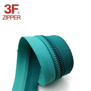 3F ZIPPER #3/#5 couleur contrastante Double deux couleurs sac en nylon fermeture éclair pour sac à dos