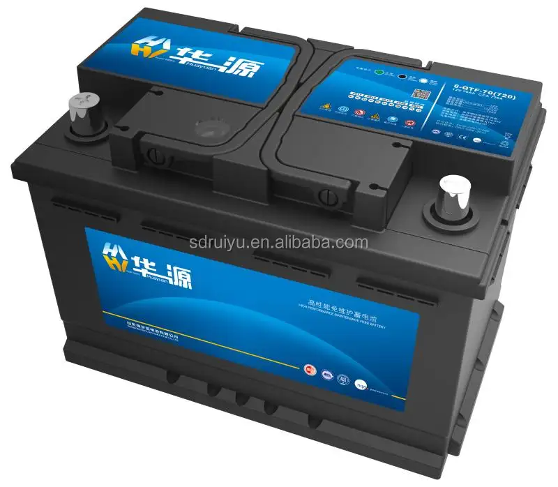12 voltaje de la batería de coche mejor precio estándar DIN libre de mantenimiento batería de almacenamiento de baterías para la venta