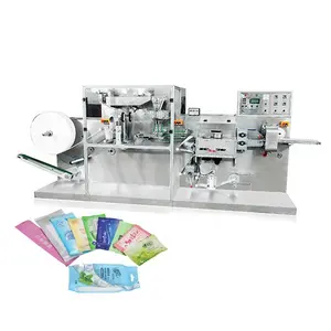 Wipes Machine Single Package Disposable Pre Moistened Glasses Lens Cleaning Wet Wipes Folding And Packing Machine Price