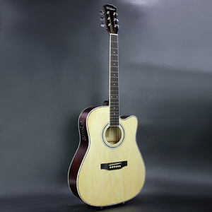 <span class=keywords><strong>Guitarra</strong></span> Electroacústica de Tamaño Completo con Cutaway, para Principiantes, con Ecualizador de 4 Bandas, Color Natural - Product Image 5