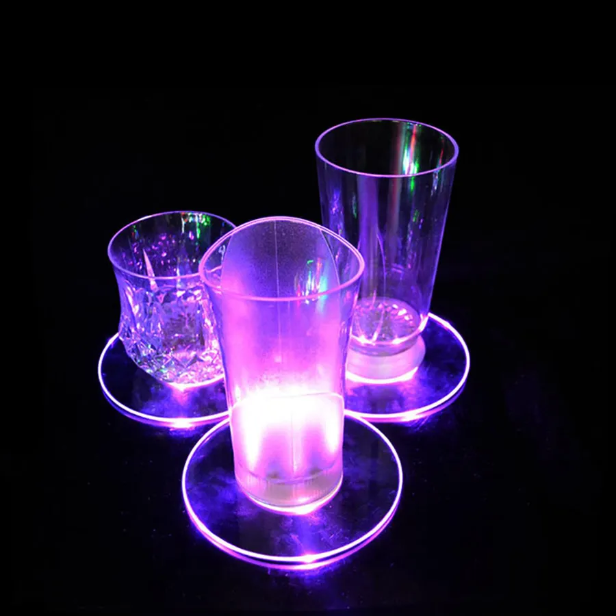 Led Cocktail Coaster Bar bia và nước giải khát đế lót ly cho hookah Shisha trang trí tiệc cưới giáng sinh