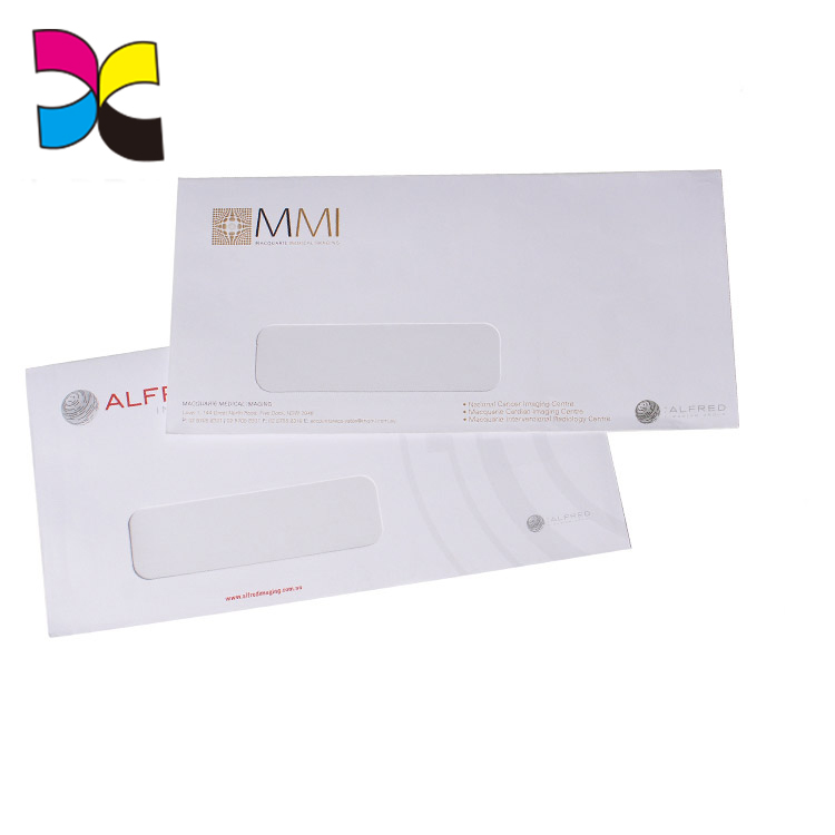 DL размер белый конверт с прозрачным ПВХ окном