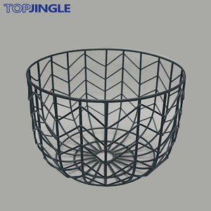 Nouvelle corbeille de fruits en fil métallique noir moderne - Product Image 1